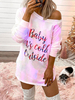 Tee Shirt Femmes Robes Rose Charme Cou Bateau Imprimé Polyester Sexy Robe Tube