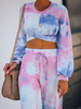 Tenue dintérieur pour femme 2 pièces rose à manches longues et col bijou en polyester