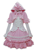 Tenue de lolita douse en popeline avec dentelle col à revers manches longues Déguisements Halloween