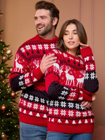 Tenue De Maison Pull Manches Longues Noël Polyester Décontracté
