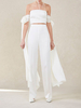 Tenue de mariage Top et panthalon ivoire