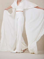 Tenue de mariage top et panthalon ivoire