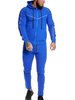 Tenue de Sport Homme 2 Pièces Manches Longues Capuche Noir Avec Zip