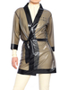 Tenue latex cool unisexe gris à patchwork Halloween