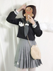 Tenue Lolita de style marin avec noeud de marin et jupe plissée brodée Déguisements Halloween
