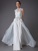 Tenue mariage femme combinaison mariée bustier zip sur dos