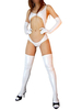 Tenue sexy blanche métallisée brillante (3 pièces) Déguisements Halloween