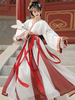 Tenues Lolita de style chinois pardessus jupe à manches longues imprimé floral rouge