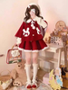 Tenues Sweet Lolita Jupe cape sans manches à nœuds rouges