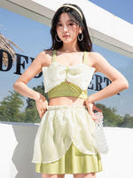 Tenues Sweet Lolita jupe sans manches avec nœuds noirs et volants