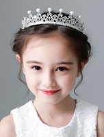 Tiara Crown Flower Girl Accessories Argent Headpieces Perle