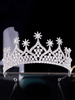 Tiara Crown Wedding Headpieces Silver Accessoires pour cheveux de mariée en strass
