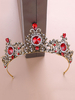 Tiara Crown Wedding Red Royal Baroque Headpieces Accessoires de cheveux de mariée strass