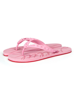 Tongs roses bout rond sans lacet sur motif dillustration respirant en cuir de vache dété décontracté talons plats