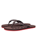 Tongs sans lacets motif dillustration bout rond en cuir de vachette respirant"idien décontracté pantoufles plates