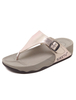 Tongs Toe métalliques Post femme bouclée plage Wedge Sandal Golden Slippers