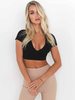 Top à manches courtes à lacets Sexy Crop Top
