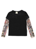 Top à manches tatouage pour bébé nouveau-né T-shirt en coton Onesie