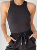 Top Gilets Femmes à Col Rond sans Manches Moulante Unicolore Sexy Top Gilets Femmes