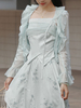 Top Lolita Blouses Manches Longues Vert Pastel Lolita Top Chemise Lolita