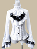 Top lolita en coton et dentelle manches longues Déguisements Halloween