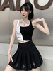 Top rétro gothique en coton gothique pour femmes