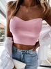 Top Sexy Haut Sexy en Maille Femme avec Epaule Dénudée Uncolore Top Haut Sexy Eté