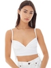 Tops Sexy avec Bretelles en Plis à Lacets avec Franges à Col Décolleté en V sans Manches Taille Haute Unicolore