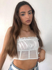 Tops Sexy Taille Haute Femme Moulants avec Bretelles à Col Carré Coupe Cintrée en Plis Unicolore Tops Sexy Eté