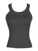 Tops T-shirts Camisoles avec Bretelles Gilets en Maille Moulants à Col Rond sans Manches Unicolore