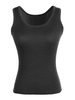 Tops T-shirts Camisoles avec Bretelles Gilets Moulants à Col Rond sans Manches Unicolore Tops T-shirts