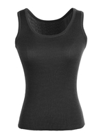 Tops T-shirts Camisoles avec Bretelles Gilets Moulants à Col Rond sans Manches Unicolore Tops T-shirts