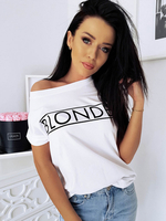 Tops T-shirts Femmes Imprimés les Mots à Col Rond avec Manches Courtes Décontractés Bicolores