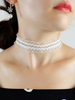 Tour de cou de mariée en dentelle blanche