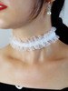 Tour de cou de mariée en dentelle blanche