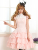 Toussaint Cospaly Costume en coton Lolita douce Robe rose une pièce stratifiée Ruffles Lace Up Déguisements Halloween