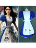 Toussaint Cosplay Costume Alice: Madness retourne Alice Maid robe simili cuir Déguisements Halloween