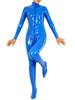Toussaint Cosplay Costume bleu foncé de zentai de PVC sans gants