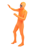 Toussaint Cosplay Costume de zenta orange unicolore de face ouverte Déguisements Halloween