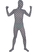 Toussaint Cosplay Costume de zentai blanc écossais enveloppé Déguisements Halloween
