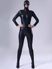 Toussaint Cosplay Costume de zentai Classique noir brillant métallique monochrome Déguisements Halloween