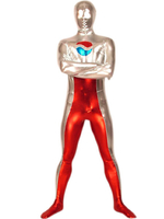 Toussaint Cosplay Costume de zentai combinaison enveloppé rouge et agrenté brillant Déguisements Halloween