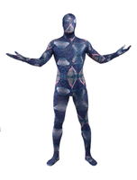Toussaint Cosplay Costume de zentai enveloppé unisexe en lycra spandex multicolore imprimé géométrique Déguisements Halloween