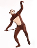 Toussaint Cosplay Costume de zentai marron foncé de Singe motifs d