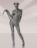 Toussaint Cosplay Costume de zentai multicolore à motif léopard en lycra spandex face ouverte Déguisements Halloween