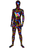Toussaint Cosplay Costume de Zentai multicolore brillant métallique masculin Déguisements Halloween