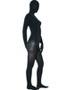 Toussaint Cosplay Costume de zentai noir en velours enveloppé Déguisements Halloween