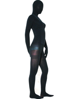 Toussaint Cosplay Costume de zentai noir en velours enveloppé Déguisements Halloween