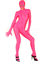 Toussaint Cosplay Costume de zentai rose en lycra spandex yeux ouverts Déguisements Halloween