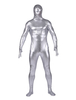 Toussaint Cosplay Costume de zentai unicolore métallisé brillant argent Halloween
